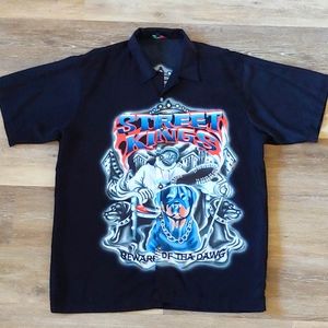 Vintage Renegade Street Kings Graphic Button Down Shirt Size XL